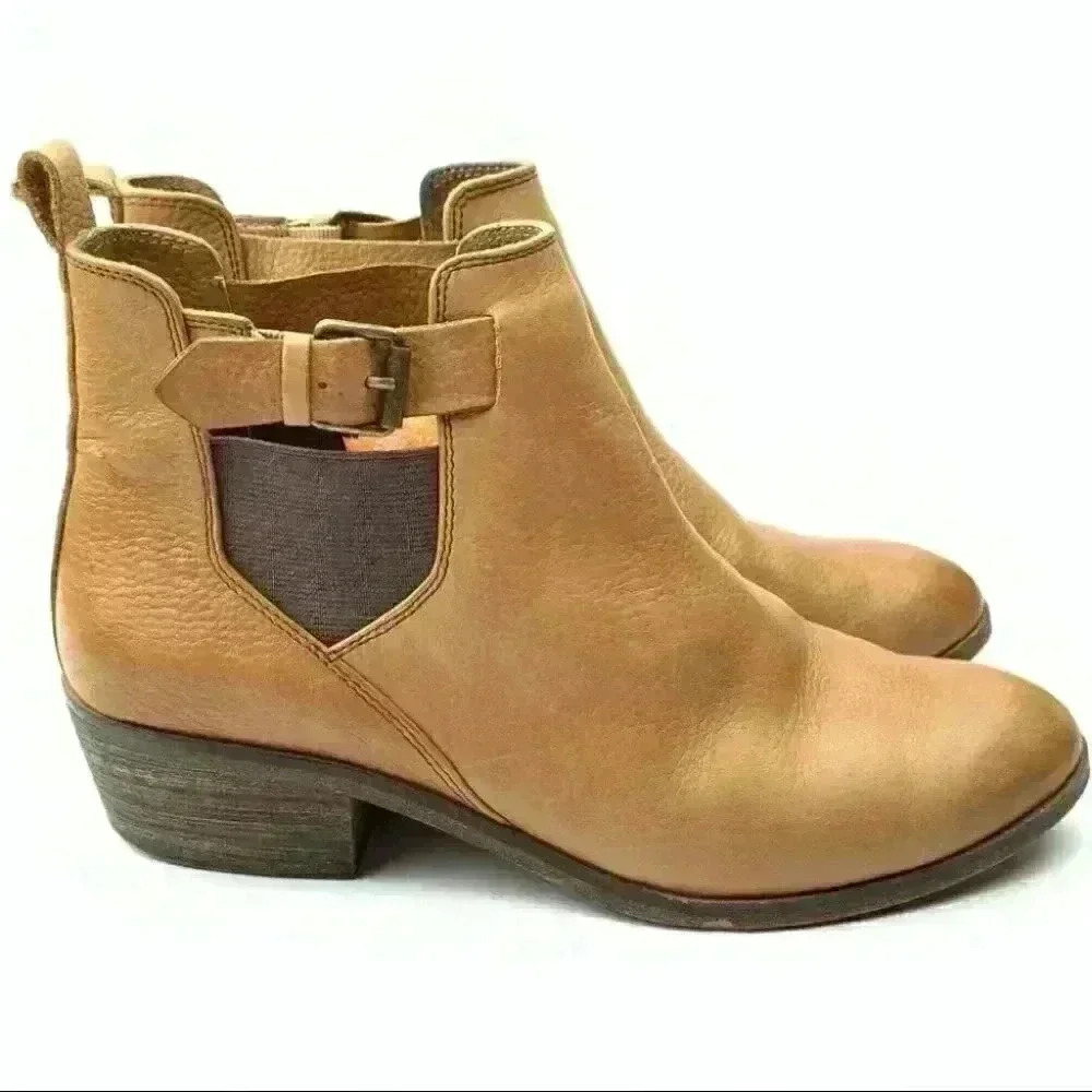 Splendid Ankle Boots 7 Tan Leather Chelsea Western